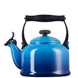 Le Creuset Azure Blue Traditional Kettle with Fixed Whistle 2.1L